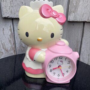 Hello Kitty Vtg Alarm Clock Sanrio Maid Teapot